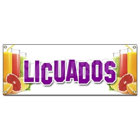 Signmission LICUADOS BANNER SIGN smoothie fruit blended beverage latin cold ice B-Licuados